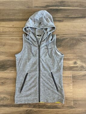 Grey Peak Performance Zip Up Hooded Vest